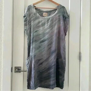 Gypsy 05 Ombre Straight Knee Length Silk Dress Size S